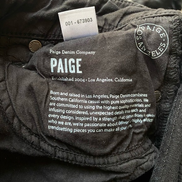 Paige Hoxton Straight Leg Black Denim Sz 26 NEVER WORN - Picture 10 of 10